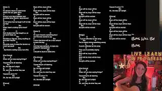Live Learn "Boys Will Be Boys" Dua Lipa🌟 🎸 with chord chart and lyrics