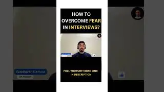 How To Overcome Fear & Nervousness in Interview #fear #nervousness #interviewtips #interviews