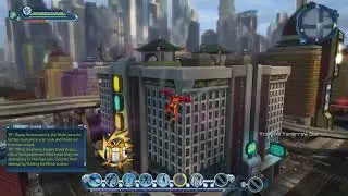 red guy flying around