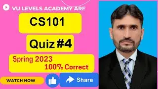 CS101 Quiz No 4  correct 100% solution Spring 2023 Solved By Nadeem Iqbal