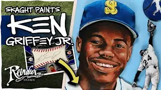 Ken Griffey Jr. Parallax Painting with an Inset Autograph