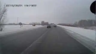 Занос при обгоне-канава-дерево