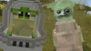 baby yoda in Minecraft