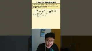 Law of Exponents: Quotient Rule [Example 5] #mathwithteacherjustin #math7 #algebra