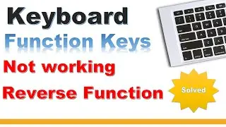Keyboard Function Keys Not Working | Reverse Function Keys Problem Solved | Hotkeys enable/disable