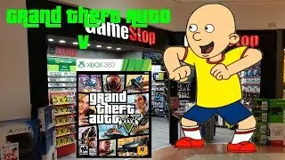 Caillou Sees GTA 5 at Gamestop!