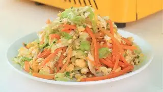 CABBAGE, CARROTSAND EGG RECIPES| CABBAGE, CARROT AND EGG STIR FRY |​ EASY breakfast recipes