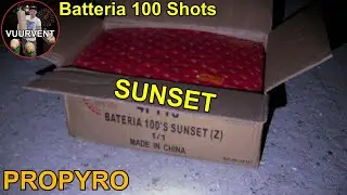 SUNSET - PROPYRO - 100 Shots blok - 4F118 - VUURWERK - FIREWORKS