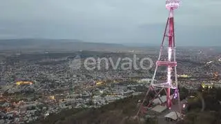 Aerial view of Mtatsminda Park. Tbilisi TV Tower. Georgia | Stock Footage - Envato elements
