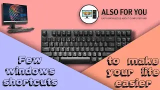 Few windows shortcuts to make your life easier. | windows shortcut keys. #computers #windows