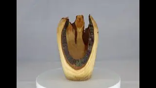 Woodturning #49   A Vase with a natural edge