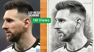 Easy Pencil Sketch Leo Messi | How to draw Messi step by step