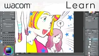 Clip Studio Paint Pro tutorial Part 3-14 | Colouring a manga