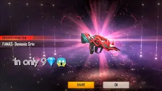 I Got it in Only 1 Spin 😱 How? - Faded Wheel - DEMONIC GRIN FAMAS - Free Fire Max