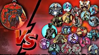 Shadow Fight 2 Red Hulk Vs All Bosses