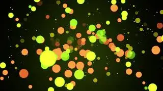 Particle Ball Flying । Goldel and Green Background