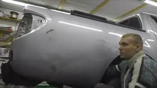 Непростое крыло Mitsubishi L200.  Body repair after an accident.