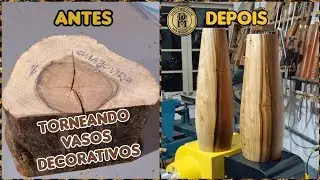Tornearia Artística - Conjunto de Vasos