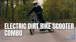 This electric dirt bike scooter combo can reach speeds of 50 mph