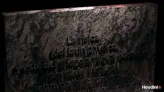 text on wall in Houdini