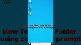 How To Create Folder using Command prompt 