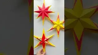 #Shorts | DiY 3D Paper Star Magic