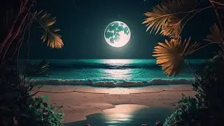 Fall Asleep in 5 Minutes with Waves Crashing Under the Moonlight - Wave Sounds For Deep Sleep
