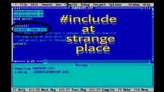 Nested printf() function || include at strange place in C programming Language