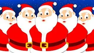 Five Fat Santa's | Santa Song | Christmas Videos | Xmas | Christmas Carols By Monkey Rhymes