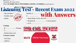 IELTS Listening Actual Test 2022 with Answers