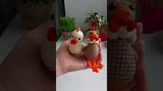 Găină și cocoș croșetați      #handmade #amigurumi #crochet #toys