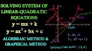 SYSTEM OF LINEAR AND A QUADRATIC EQUATION(ALGEBRAIC & GRAPHICAL METHOD) | QUADRATICS