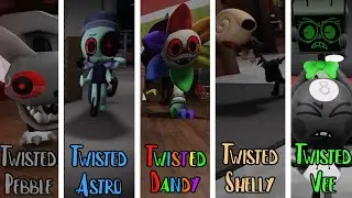 Twisted Dandy And 4 Twisted Main Characters In Dandy's World - Roblox