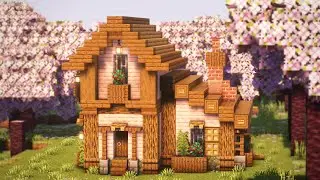 Minecraft: How to Build a Starter Cherry Blossom House | Easy Survival Tutorial