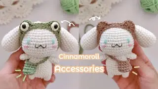 Crochet Cinnamoroll's accessories- headband & bag #sanrio #cinnamoroll #cute #diy #handmade #crochet