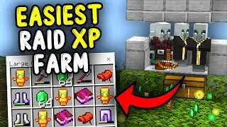 NEW EASIEST RAID XP FARM Minecraft Bedrock 1.21/26.1+!