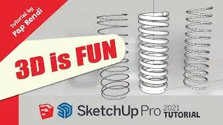 Easy 3D Spiral shape in SketchUp
