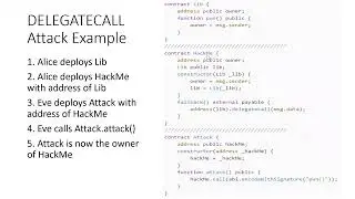 DelegateCall Ethereum Library Vulnerability