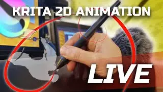 LIVE with Krita 2D Animation - Chopping Wood