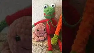 Лягушка крючком #crochet #amigurumi #knitting #doll #вязание #handmade #амигуруми #игрушки#