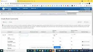 HMS SIS Gradebook Comments Setup