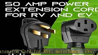 GearIT 50-Amp Extension Cord for RV and EV (15 ft) 4-Prong 250-Volt, Tesla Model 3/S/X/Y, NEMA 14-5