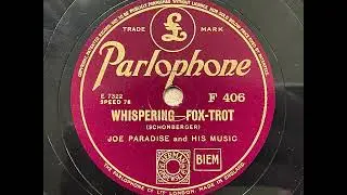 Whispering - Joe Paradise And His Music (Phil Green) - Parlophone F-406