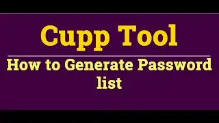 How to create target based password list | Creating Password list with Kali