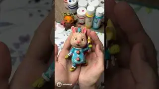 Малыш зайка на елку #папьемаше #ёлочнаяигрушка #игрушкаручнойработы #diy