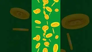 Bitcoin - Overlays Animation effects green screen