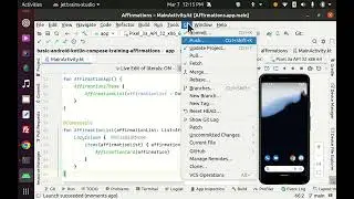 Checking out git branches in Android Studio