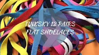Tinksky 12 Pack Flat Shoelaces