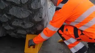 5. Locking Pins on a Rigid Dump Truck