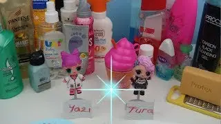 Yazı Tura Slime Challenge! Yağlı Kremli vs Köpüklü Slime Kapışması LOL DOLL Bidünya Oyuncak